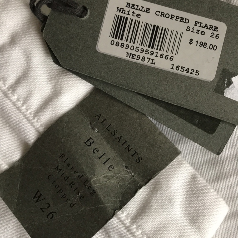 All Saints Belle cropped flare jeans 26 New - Picture 12 of 16
